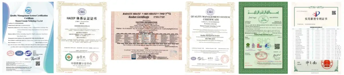 Guanjie Biotechs Certification Guanjie Biotechs Certification